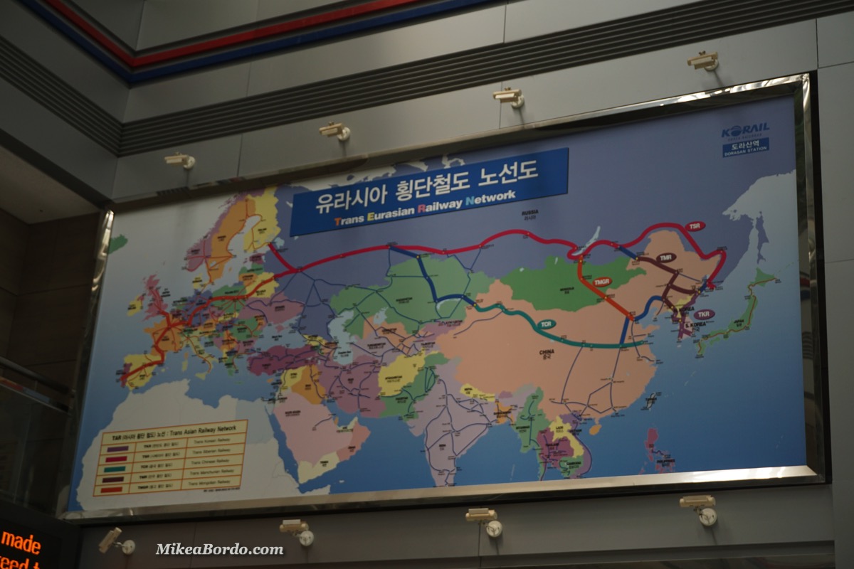 Mapa de la conexión férrea una vez que Corea del Norte abra sus fronteras. 