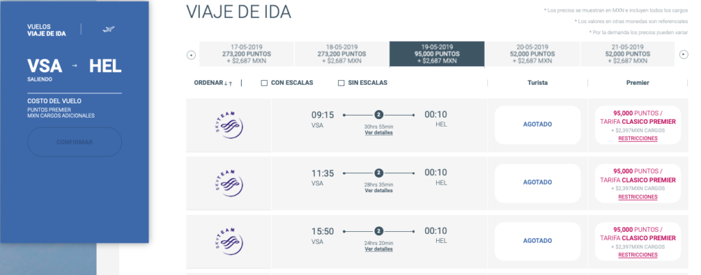 Vuelos en Clase Premier Multiplica Premier Aeromexico 